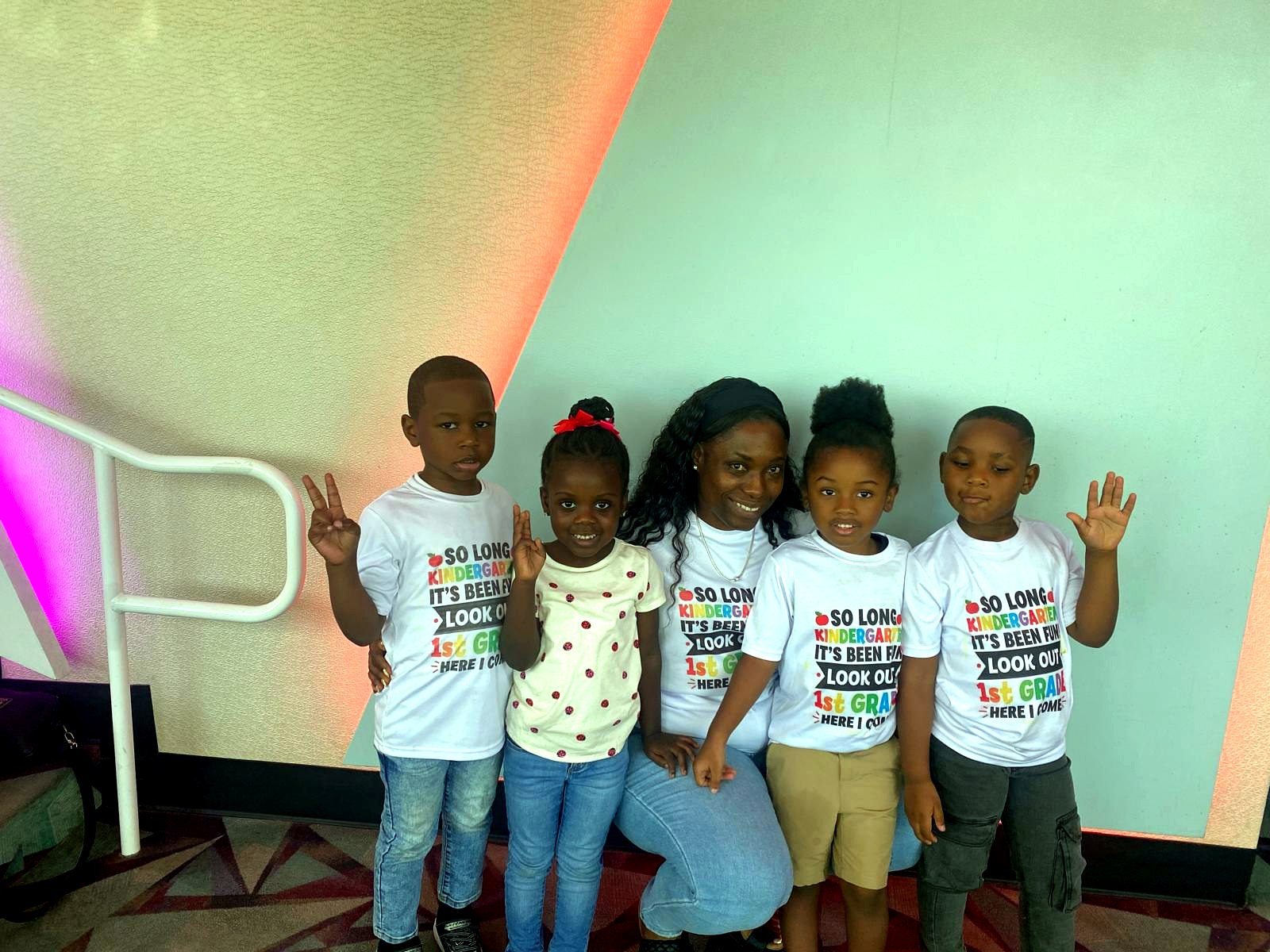 KCLS Academy students celebrating their Kindergarten graduation